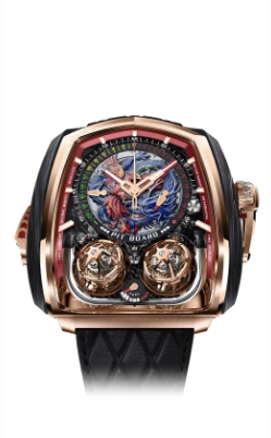 Review Jacob & Co TWIN TURBO FURIOUS ROSE GOLD AND CARBON - DRAGON AND PHOENIX TT200.40.NS.UA.A Replica watch